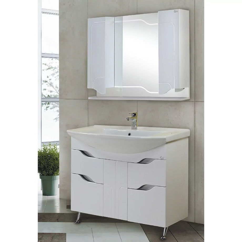 Мебель для ванной Onika Веронэлла 105.16 комплект, напольный, белый