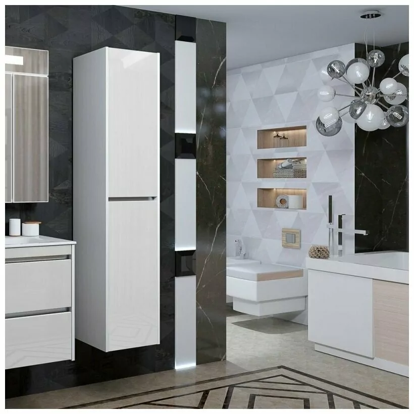 Пенал Opadiris Фреш 35 L/R подвесной, белый