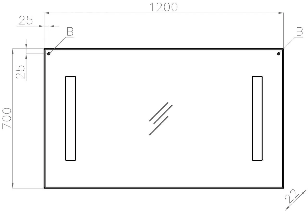 Зеркало Style Line LED 120х70 свет, белый от магазина Vanna-Vanna.ru!