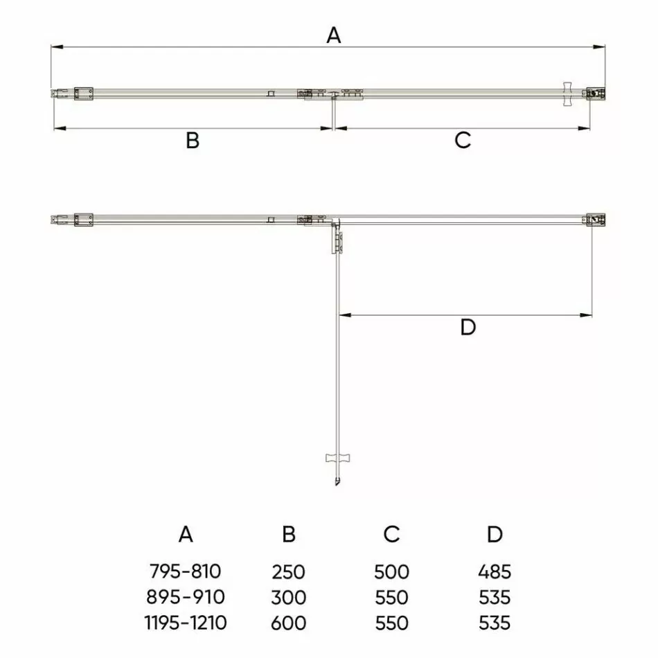 Душевая дверь Veconi VN73-90 в нишу, распашная, прозрачное стекло, хром