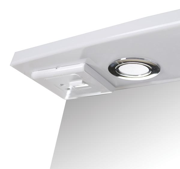 Зеркало со шкафчиком Асб-мебель Мессина 70 R свет, белый