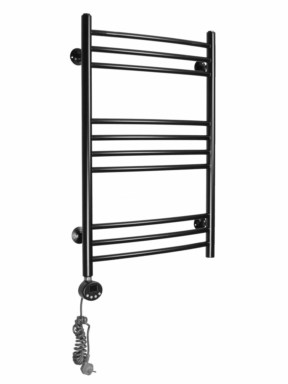 Полотенцесушитель электрический Калипсо Domoterm П10 500х800 L левый, черный матовый