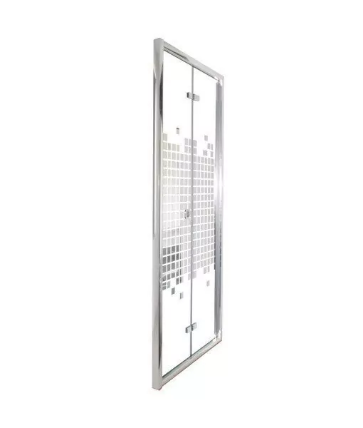 Душевая дверь Ceruttispa BELLA D91 в нишу, складная, прозрачное стекло, хром