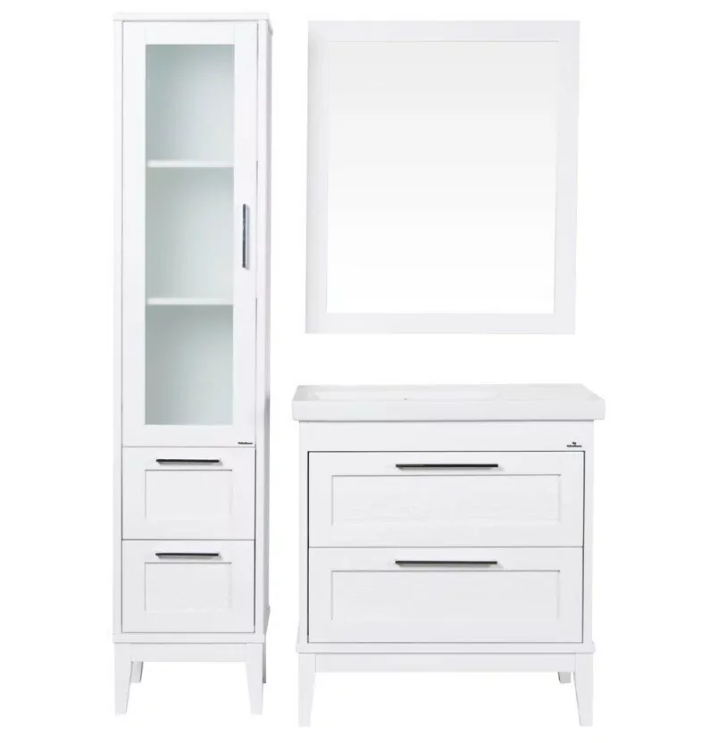 Пенал напольный ValenHouse Эйвори 40 L белый