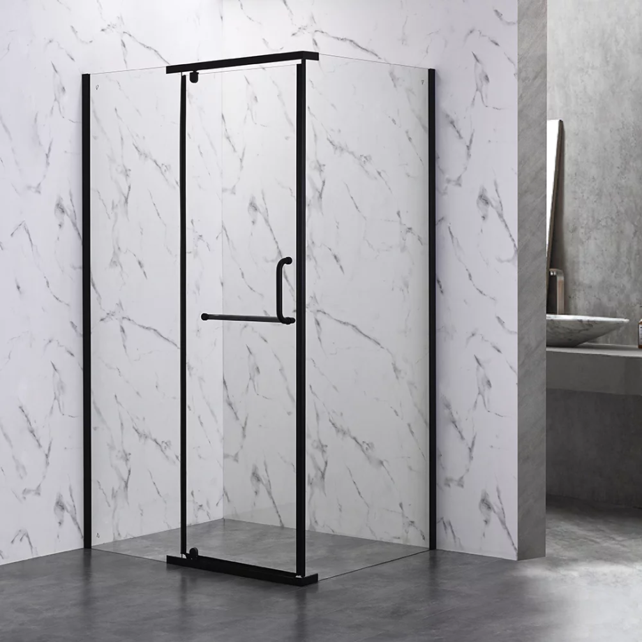 Душевой угол Veconi Rovigo RV-19B, 1000х800х2000, черный, стекло прозрачное