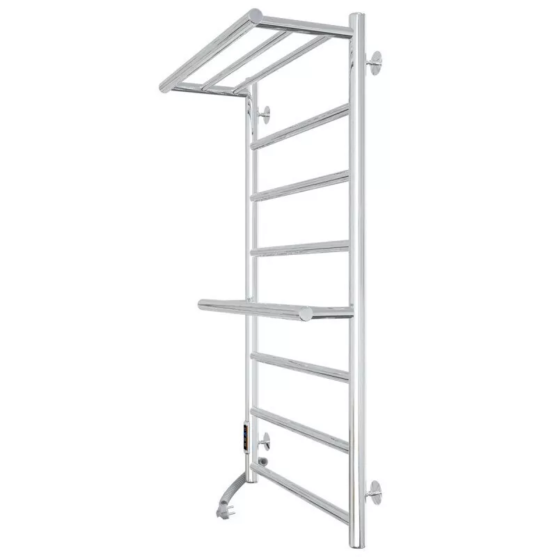 Полотенцесушитель электрический Laris Лавина П9 500х800 с полкой, левый, хром