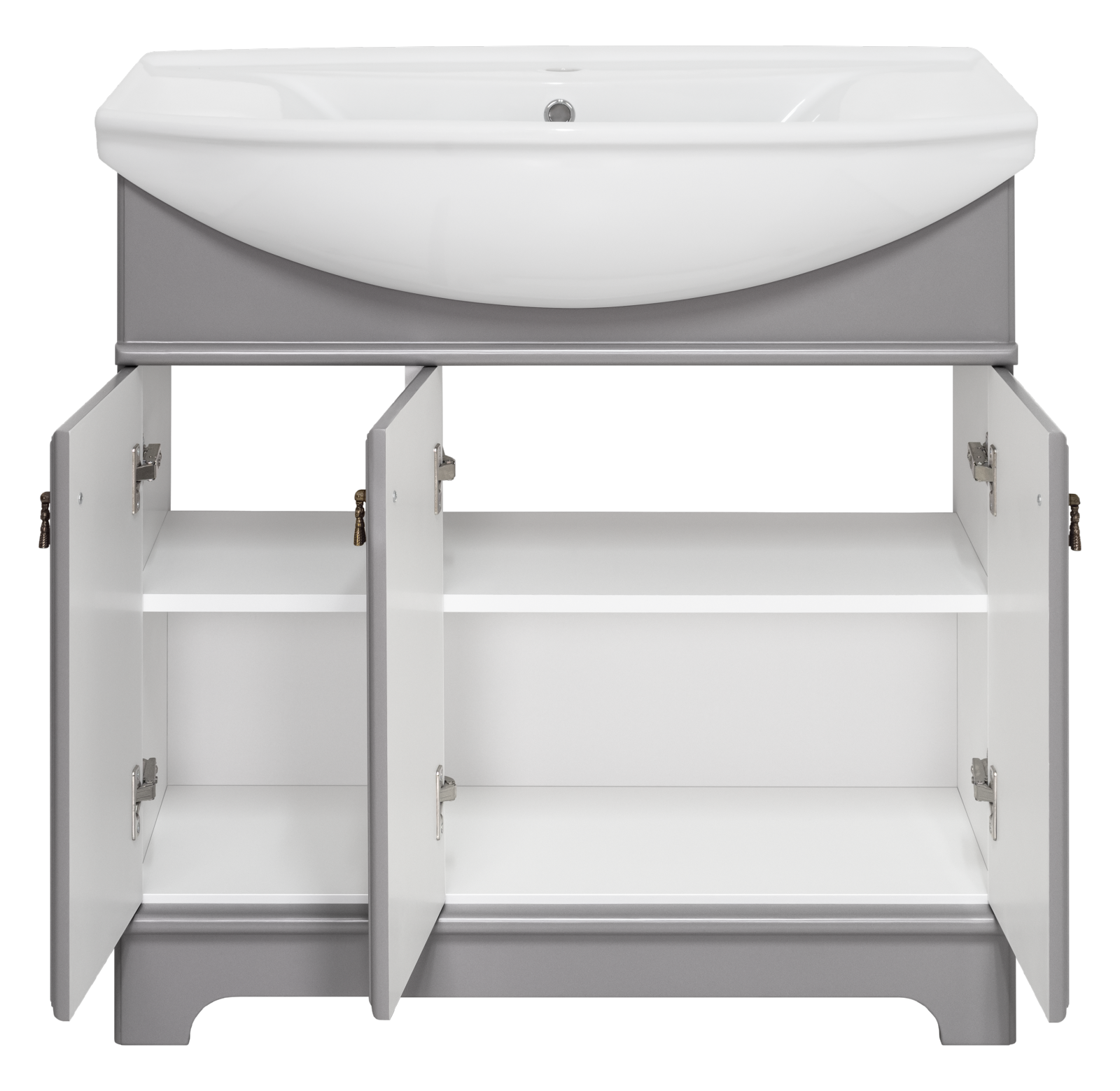 Тумба с раковиной Misty Лувр 85 серый