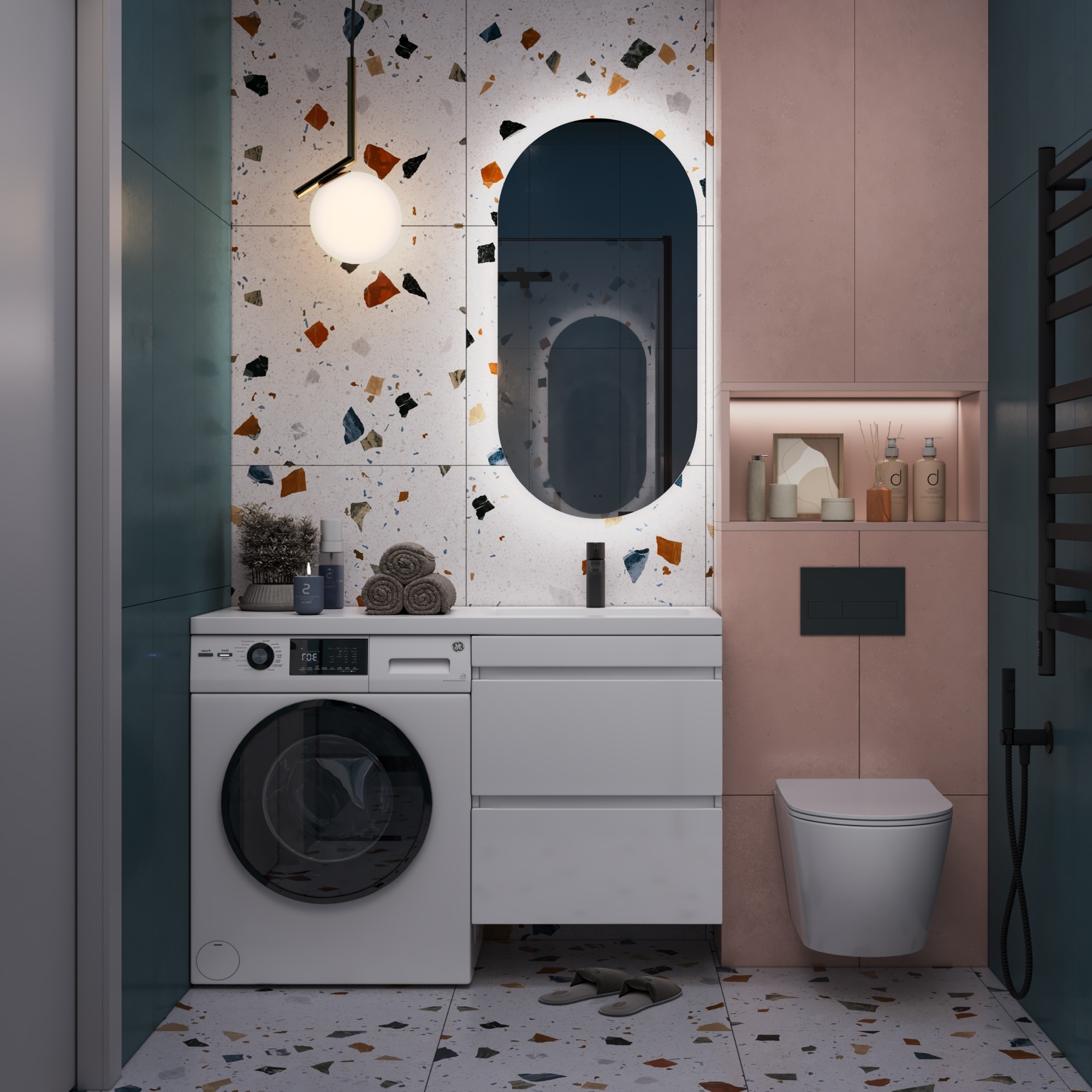 Тумба подвесная Vigo Urban 600-0-2, раковина Kamilla 120 R, 2 ящика, белый