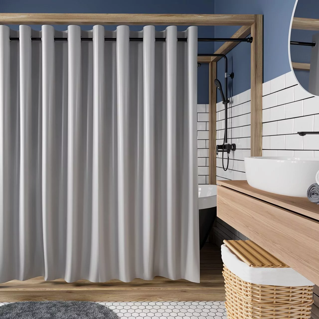 Тканевая шторка WasserKraft Oder SC-30502 от магазина Vanna-Vanna.ru!