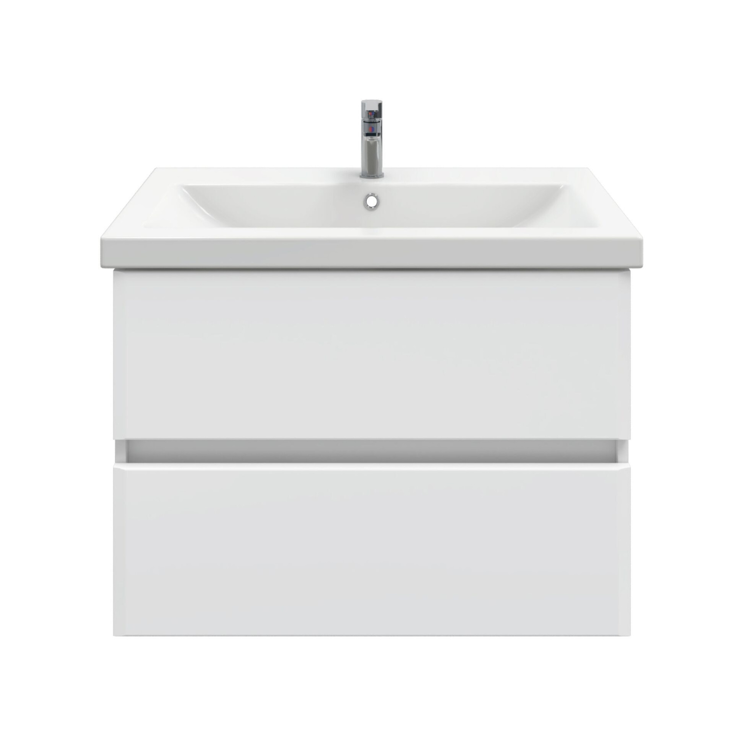 Тумба подвесная SanStar Велья 70 с раковиной Como 70, белая