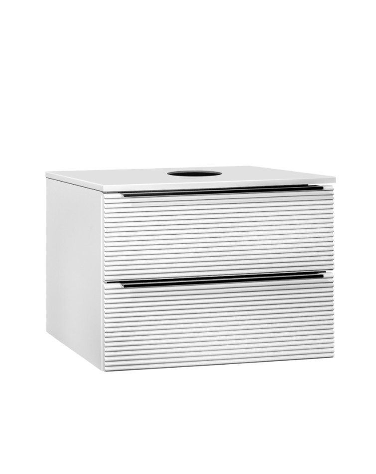 Тумба подвесная Runo Орлеан 70 с раковиной PALLA (D41), белый