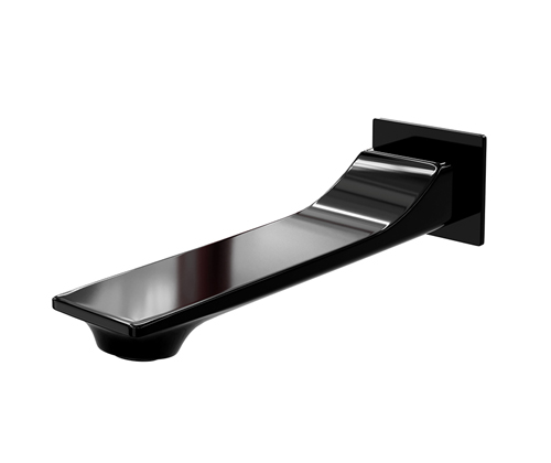 Настенный излив WasserKraft Glan A175 встраиваемый, 182 мм, черный глянец