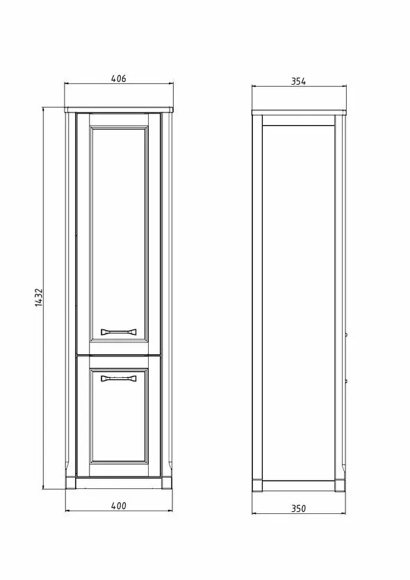 Пенал ASB Woodline Толедо 40 R подвесной, капучино от магазина Vanna-Vanna.ru!