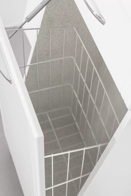 Пенал Style Line Стандарт 48 напольный, с корзиной, белый