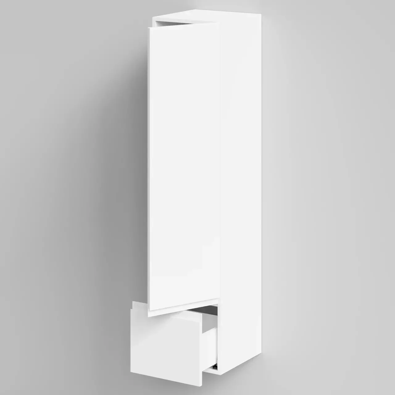 Пенал Vod-ok Салли 35 L/R подвесной, 1 дверь, 1 ящик, белый