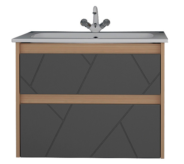 Мебель для ванной Асб-мебель Диана 75 комплект, подвесной, grey