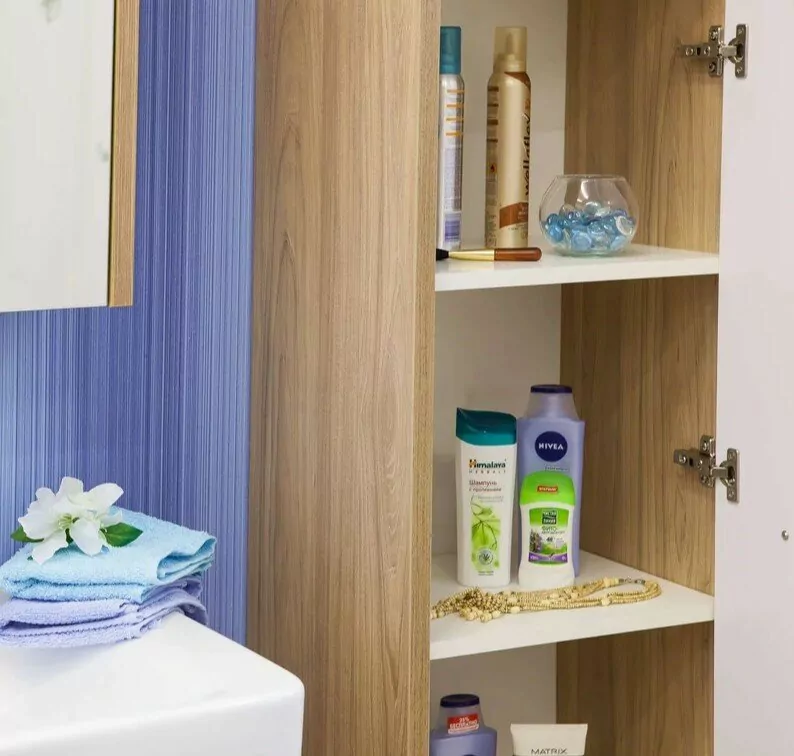 Пенал Sanflor Ларго 40 2 L/R подвесной, белый/вяз швейцарский