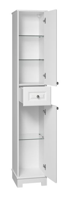 Пенал Misty Ларго 35 напольный, R, белый матовый