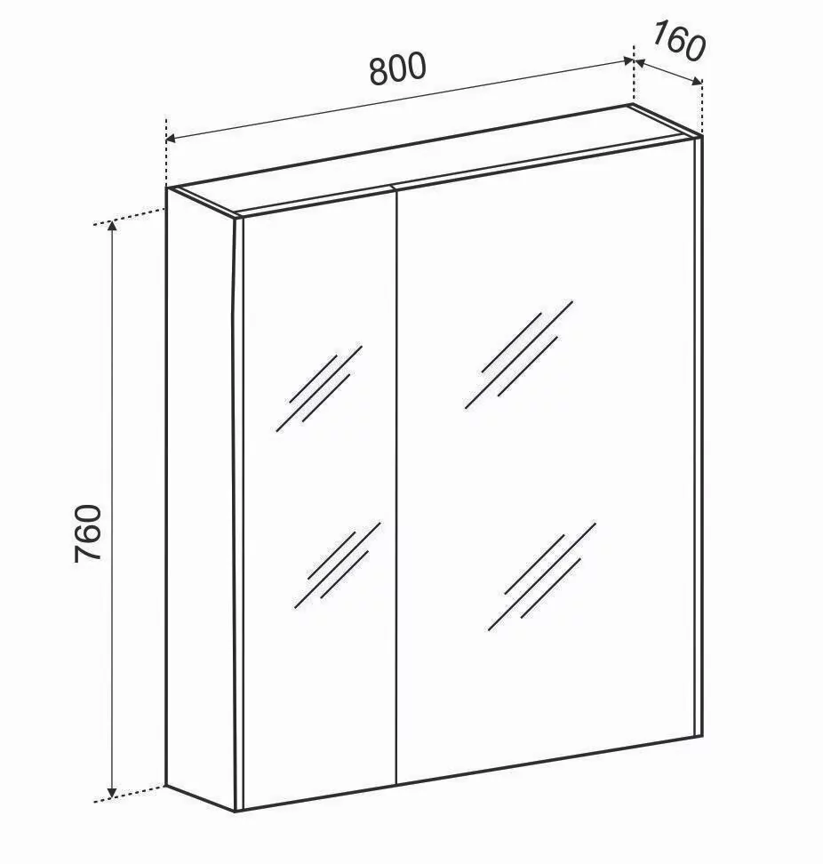 Зеркало-шкаф Emmy Дакота 80 рустик соломенный