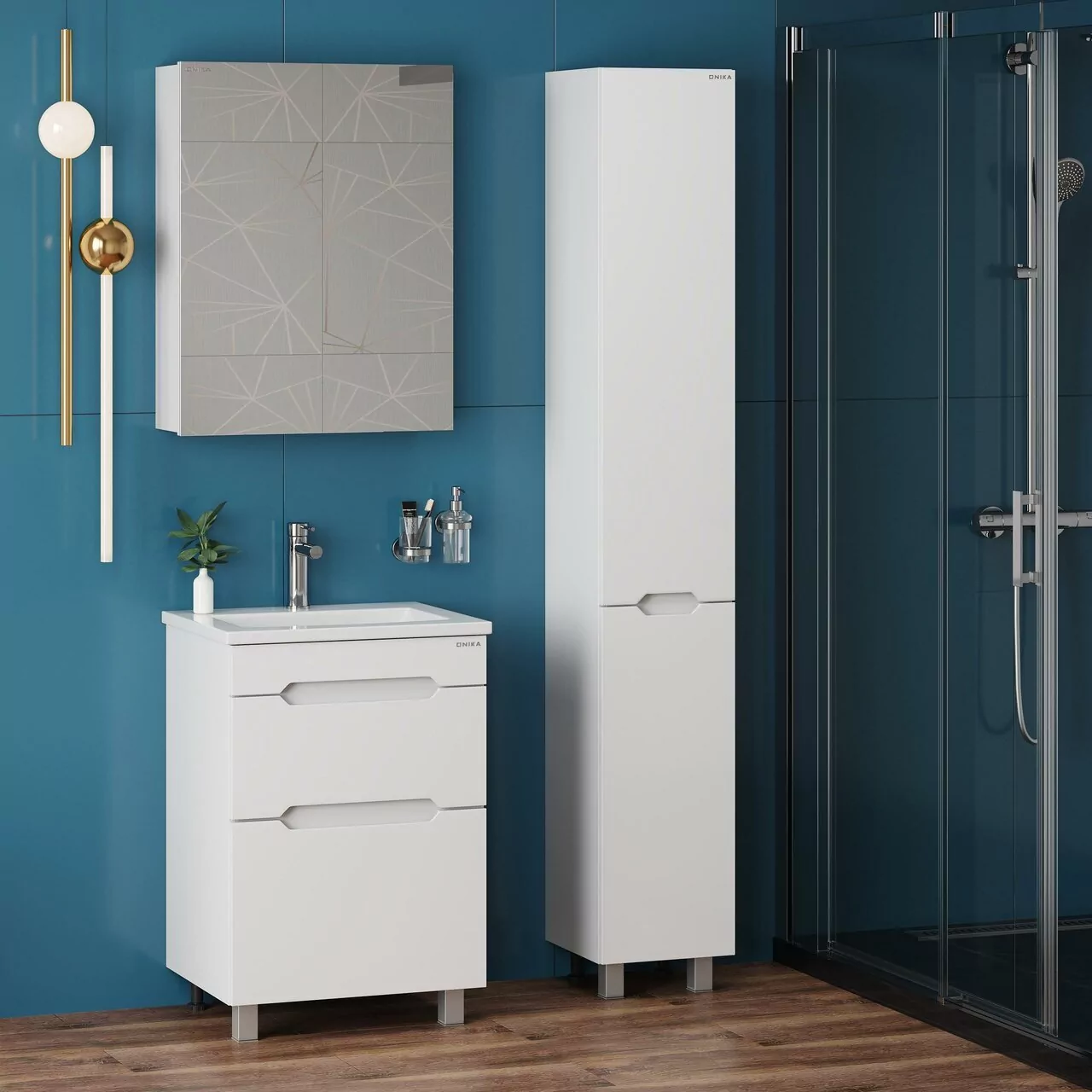 Пенал Onika Айленд 30 R напольный, белый