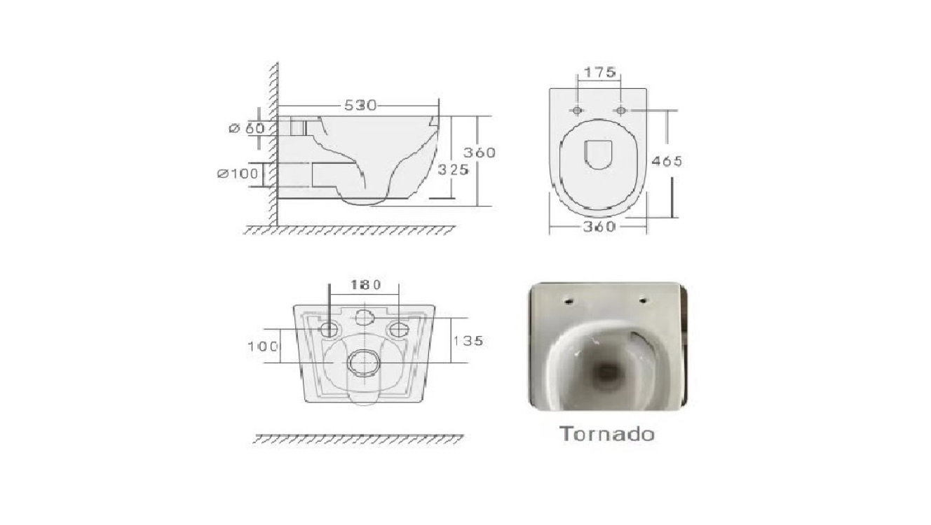 Унитаз Stella Polar Дения KN9722003 подвесной, белый
