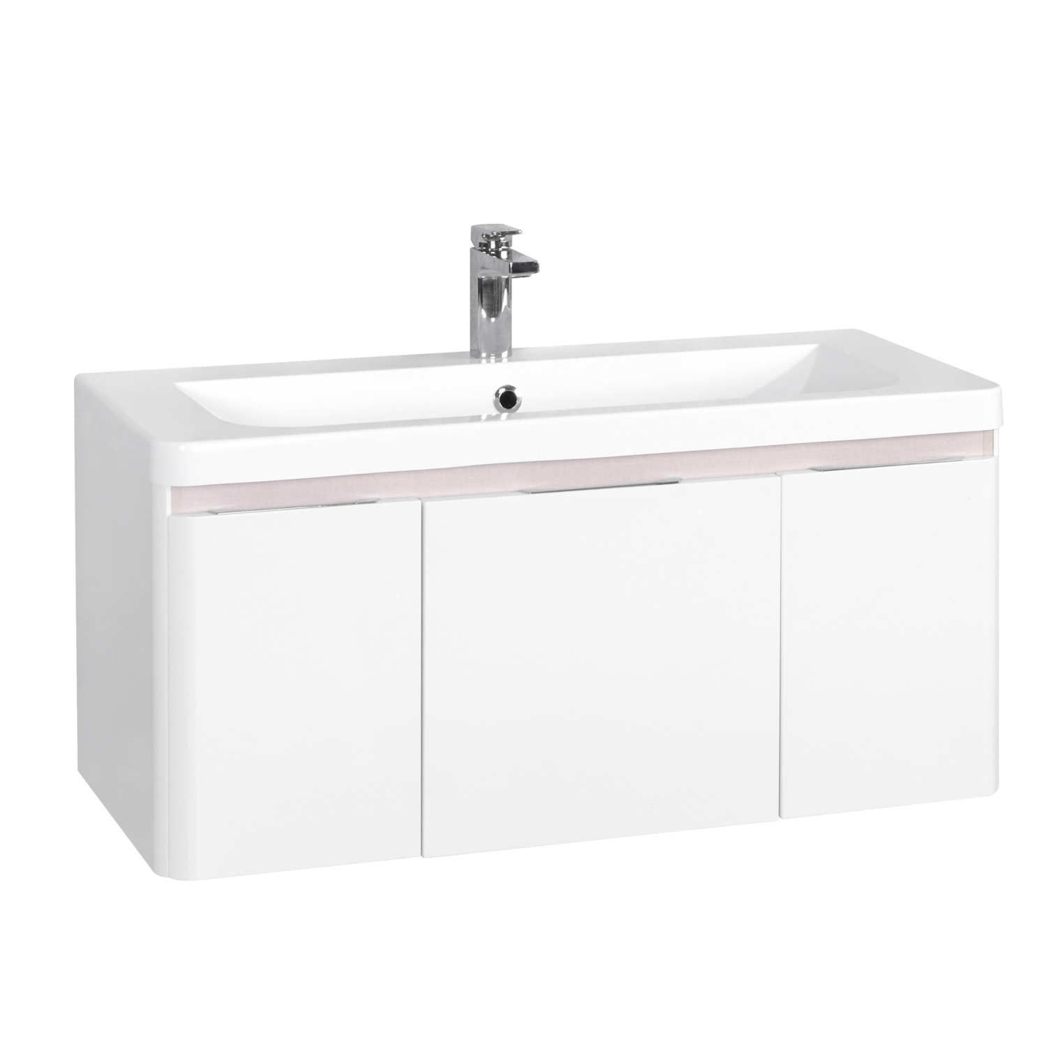 Тумба Aquaton Шерилл 105 с раковиной Шерилл 105 подвесная, белый