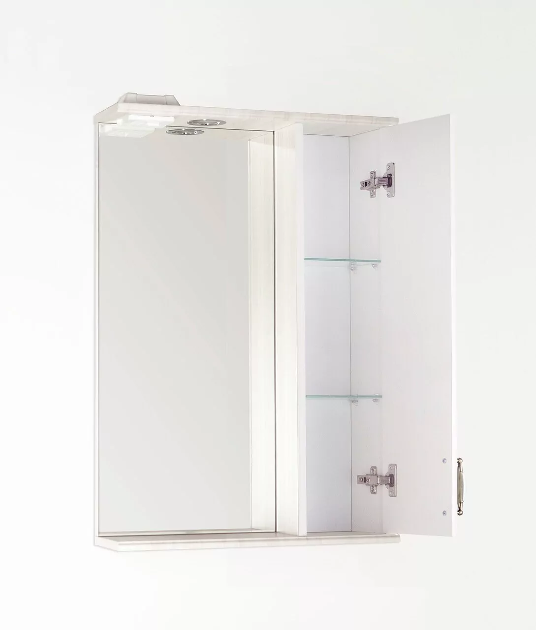 Зеркало-шкаф Style Line Олеандр-2 55/С R свет, рельеф пастель