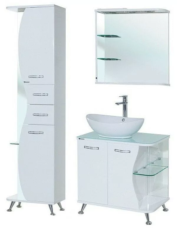 Зеркало Bellezza Рио 70 свет, левое, белый