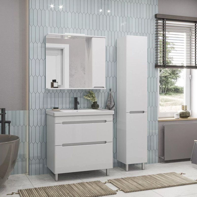 Зеркальный шкаф SanStar Адель/Модена 80 белый