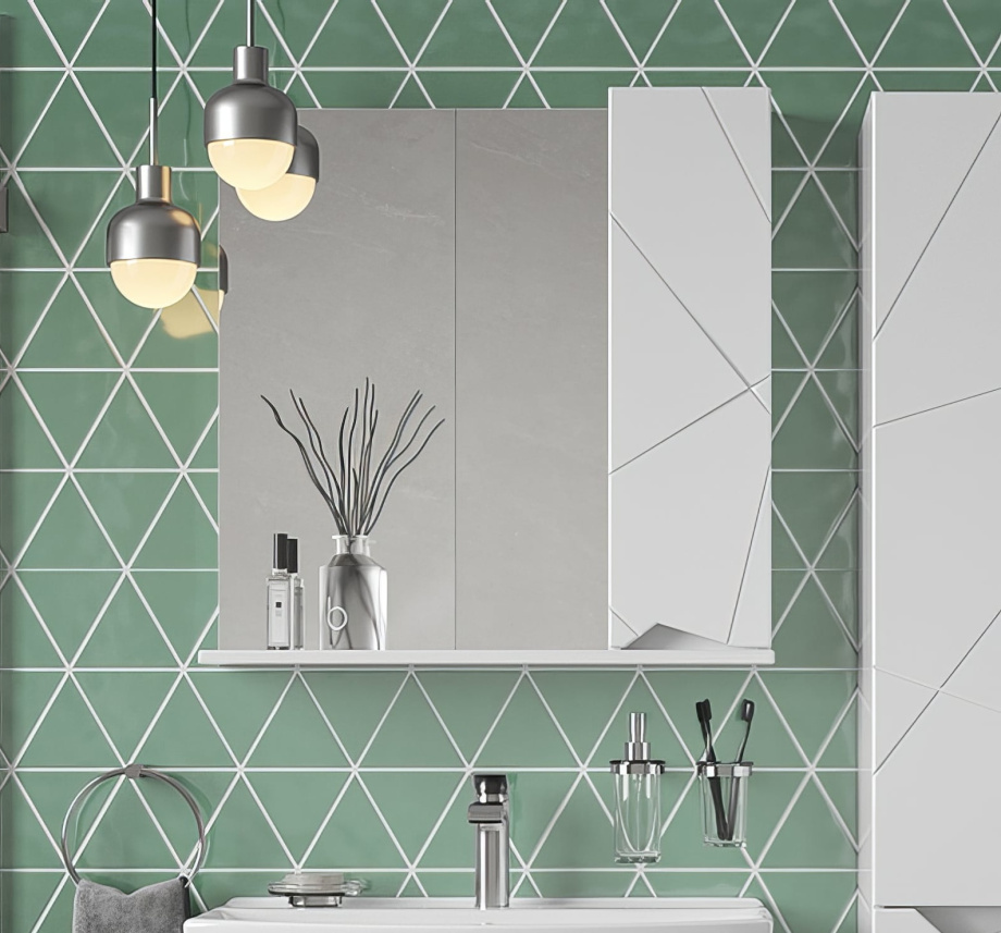 Зеркальный шкаф SanStar Каскад/Линни 70 белый