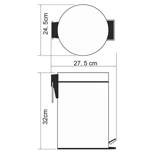 Ведро для мусора WasserKraft K-637 хром