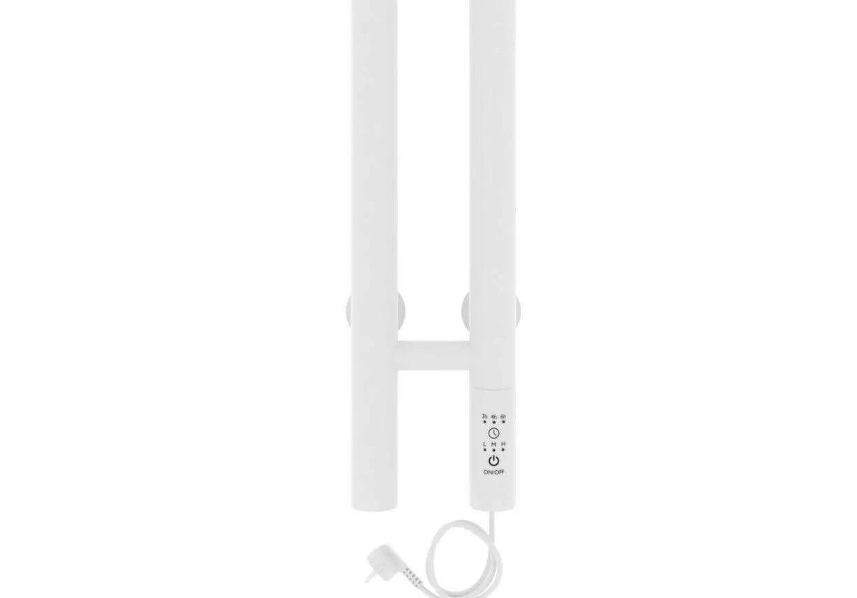 Полотенцесушитель электрический Laris Прайм Дуэт ЧК 80х1200 Круг, правый, белый матовый