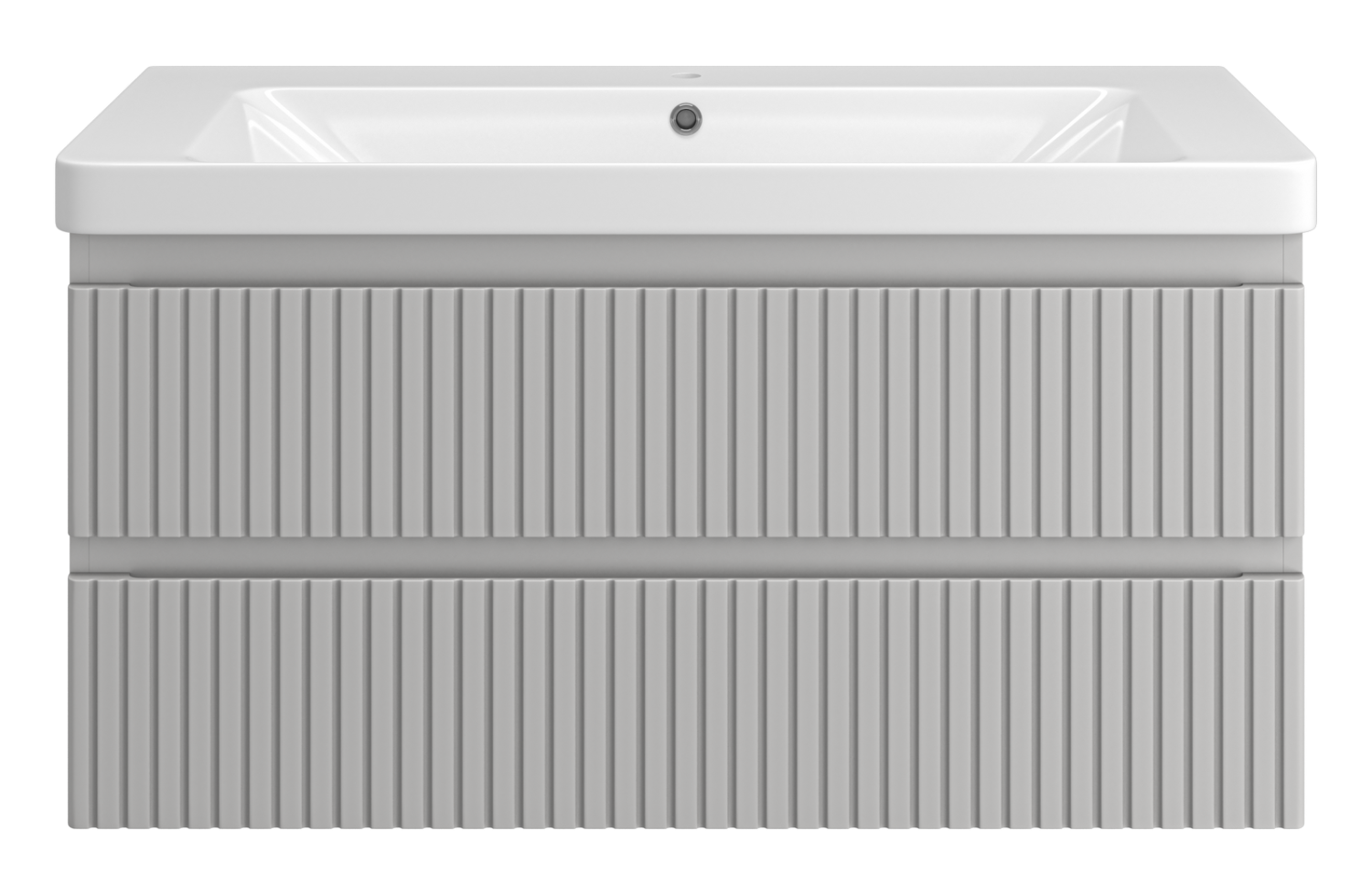 Тумба с раковиной Brevita Victory 105 подвесная, серый шелк