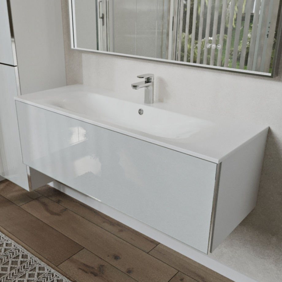 Тумба с раковиной подвесная (120 см) Terminus Vega VEG101201900301OSL, белый