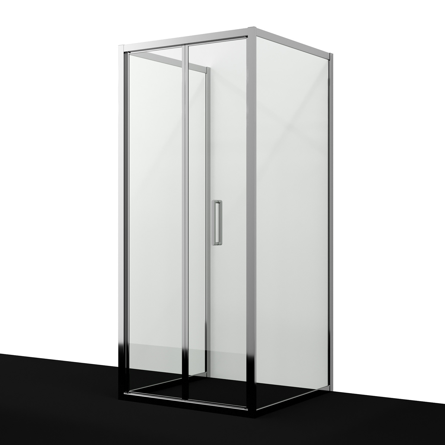 Душевой уголок WasserKraft Weser 78F43 90х90 квадратный, без поддона, прозрачное стекло, серебристый