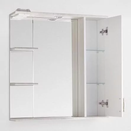 Зеркало со шкафчиком Style Line Олеандр-2 75/С R свет, рельеф пастель от магазина Vanna-Vanna.ru!