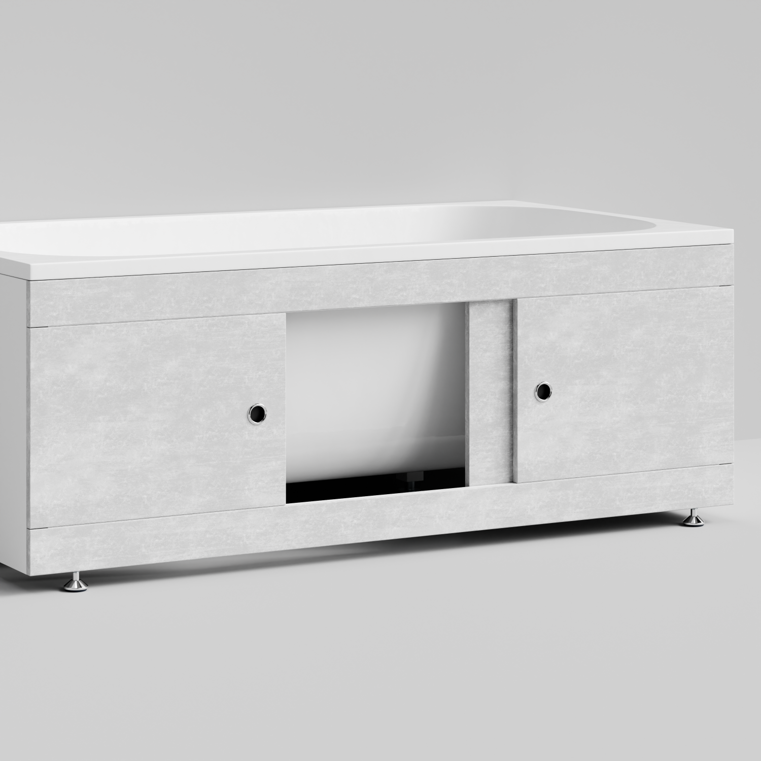 Экран под ванну Vod-ok Купе 150 раздвижной Белый камен