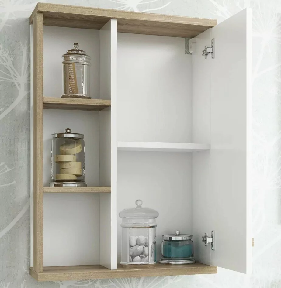 Шкаф навесной Sanflor Ингрид 50 R, белый матовый, швейцарский вяз