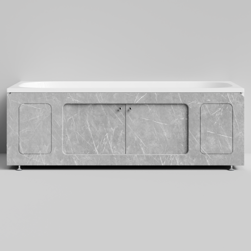 Экран под ванну Vod-ok Лидер 170 раздвижной Мрамор Белый софт тач