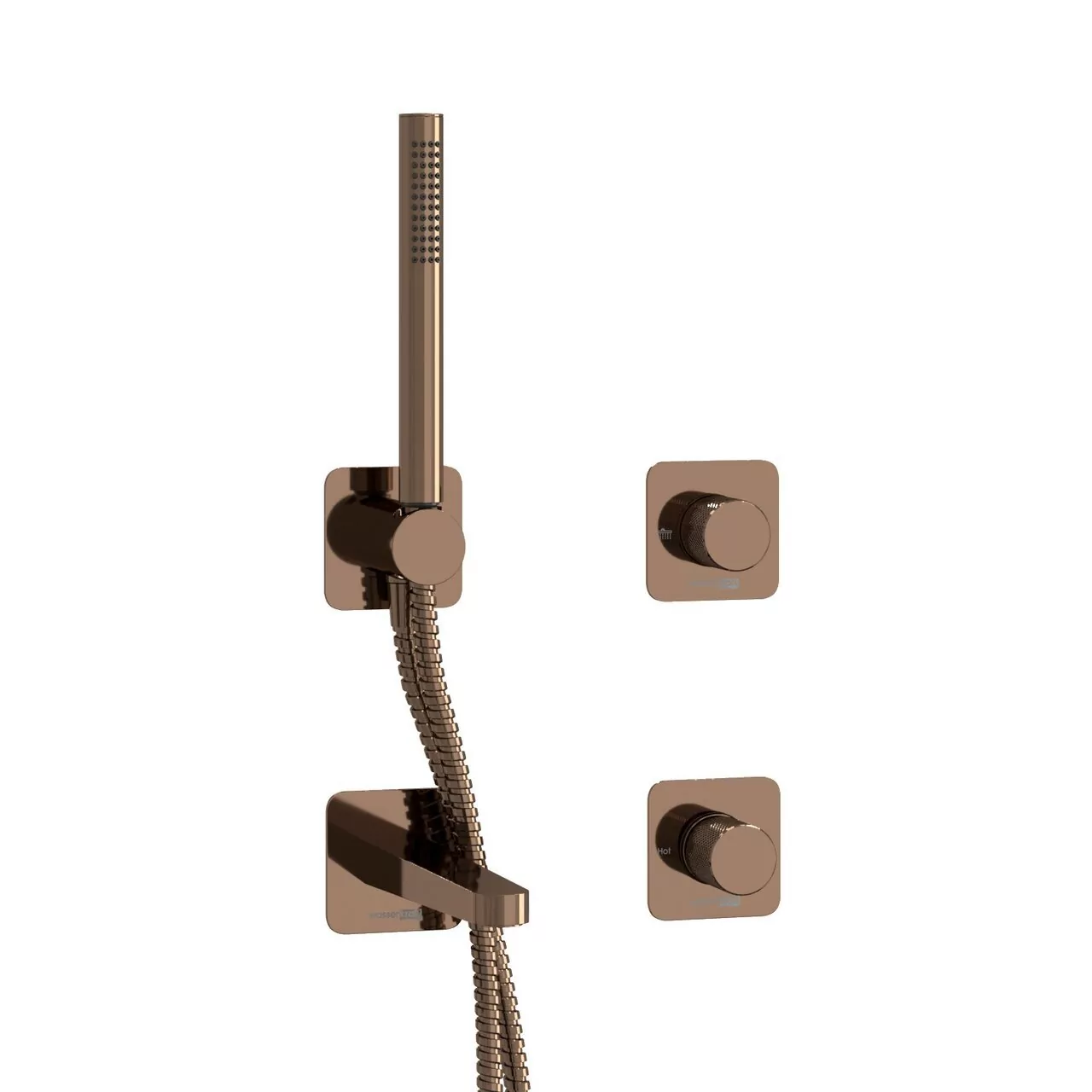 Смеситель для ванны WasserKraft Paar A8851.309.311.290.292.291 розовое золото