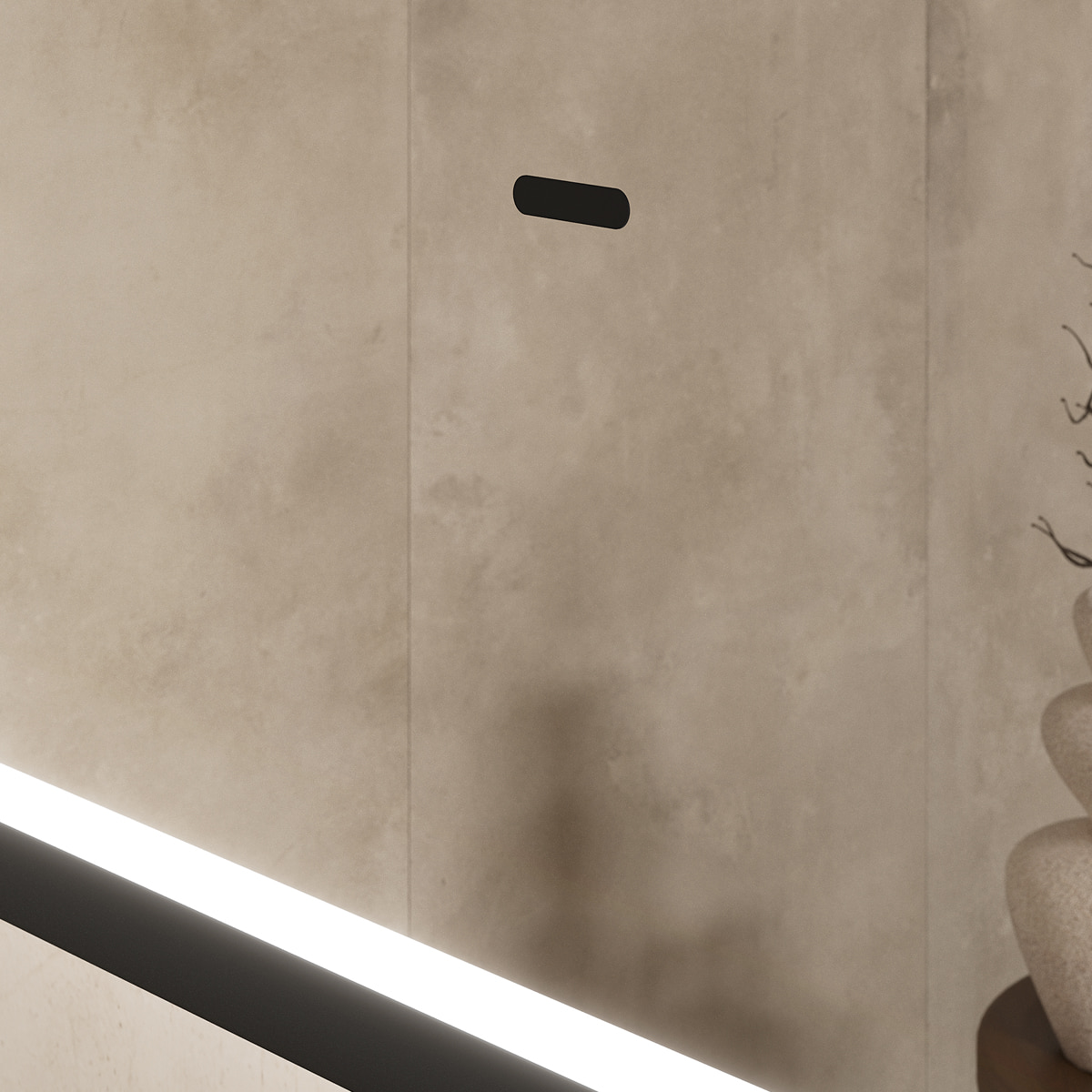 Зеркало EQUIL Forest LED 90 с подсветкой, черный