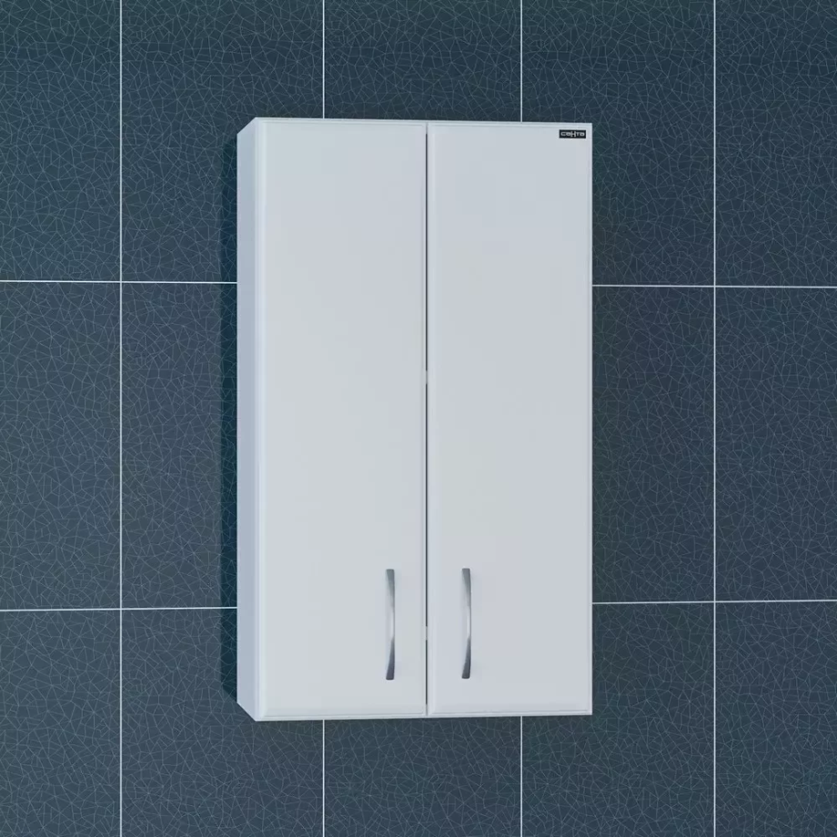Шкаф навесной Санта Стандарт 40х70 две двери, белый