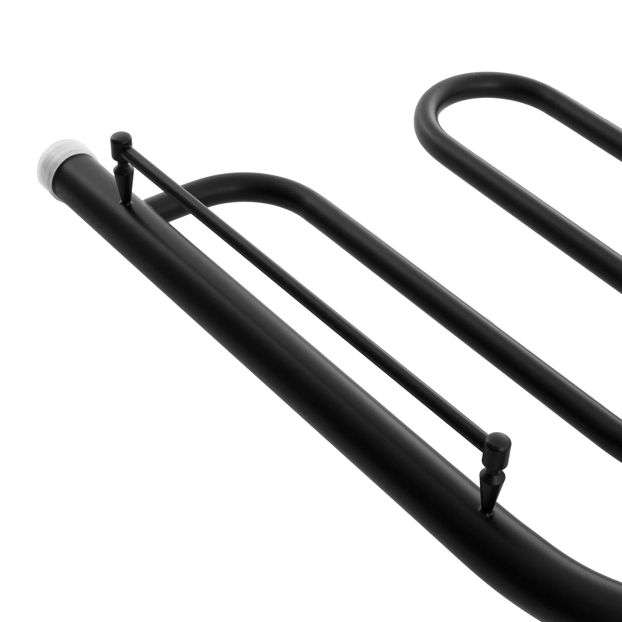 Полотенцесушитель водяной Energy Vega 500x500 черный матовый, с боковым подключением, нержавеющая сталь