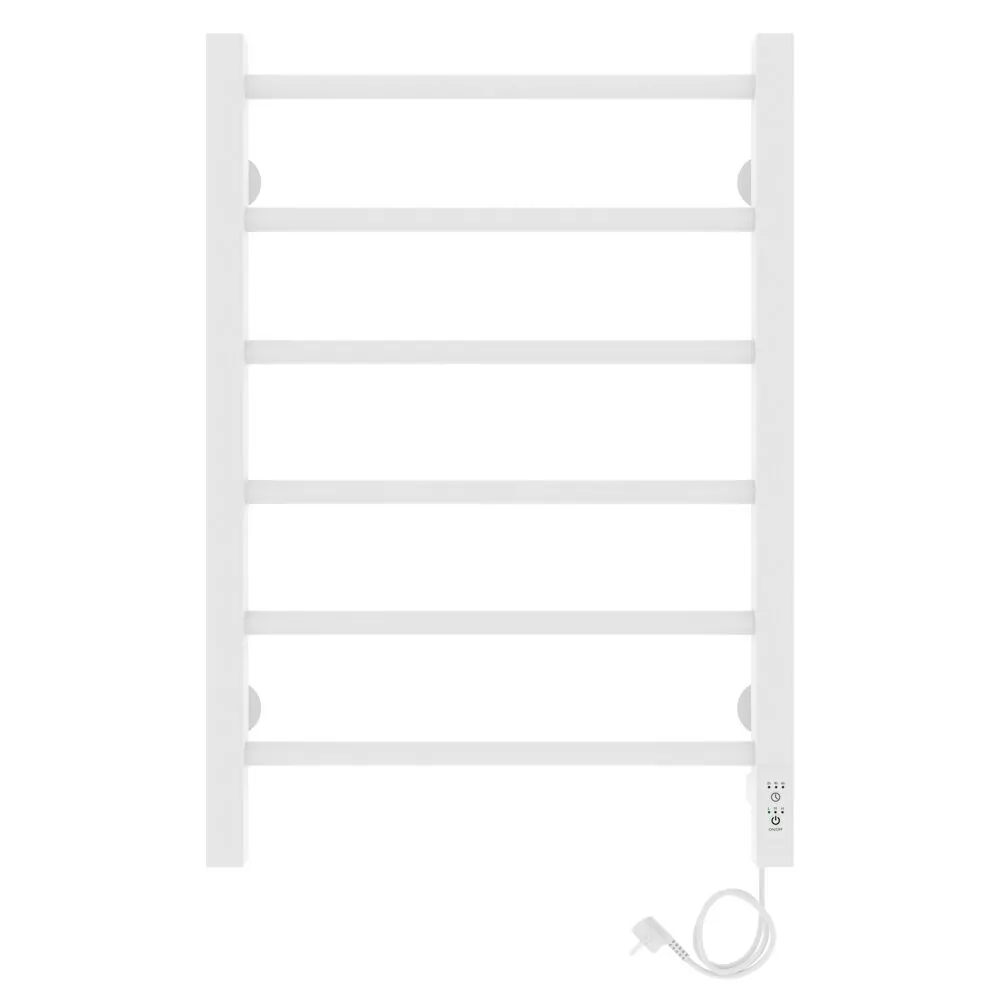 Полотенцесушитель электрический Laris Феличия ЧК П6 400х600 с терморегулятором, правый, белый матовый