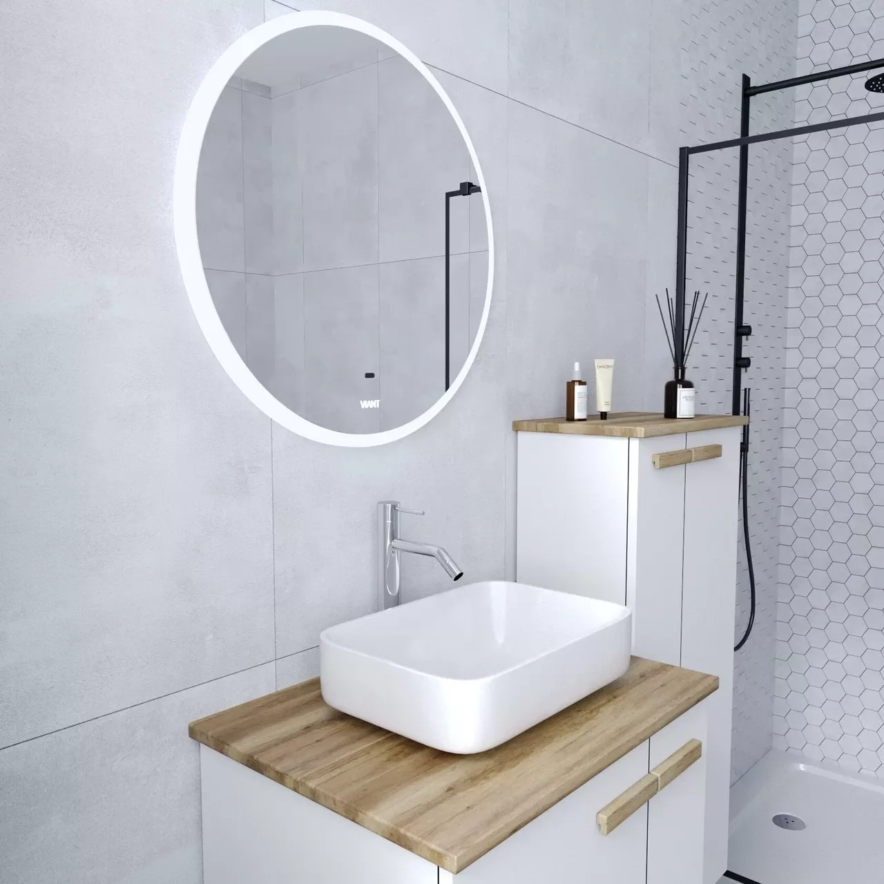 Зеркало Viant Мюнхен 60х60 свет