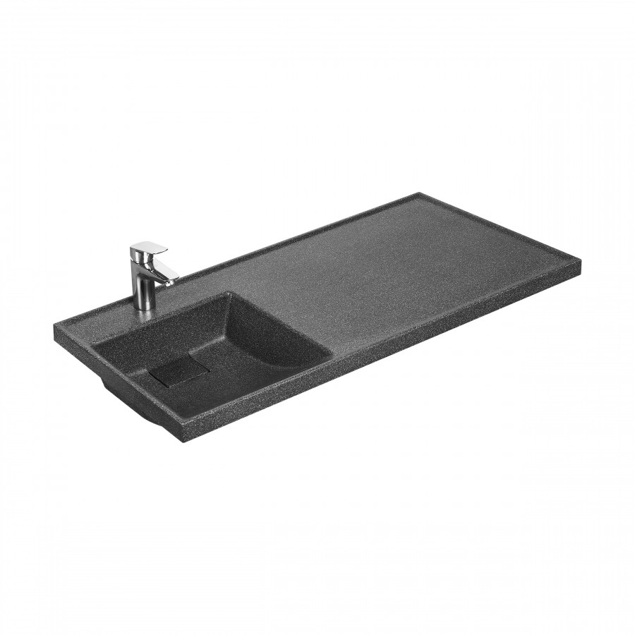 Раковина Aquaton Лондри 105 левая, графит