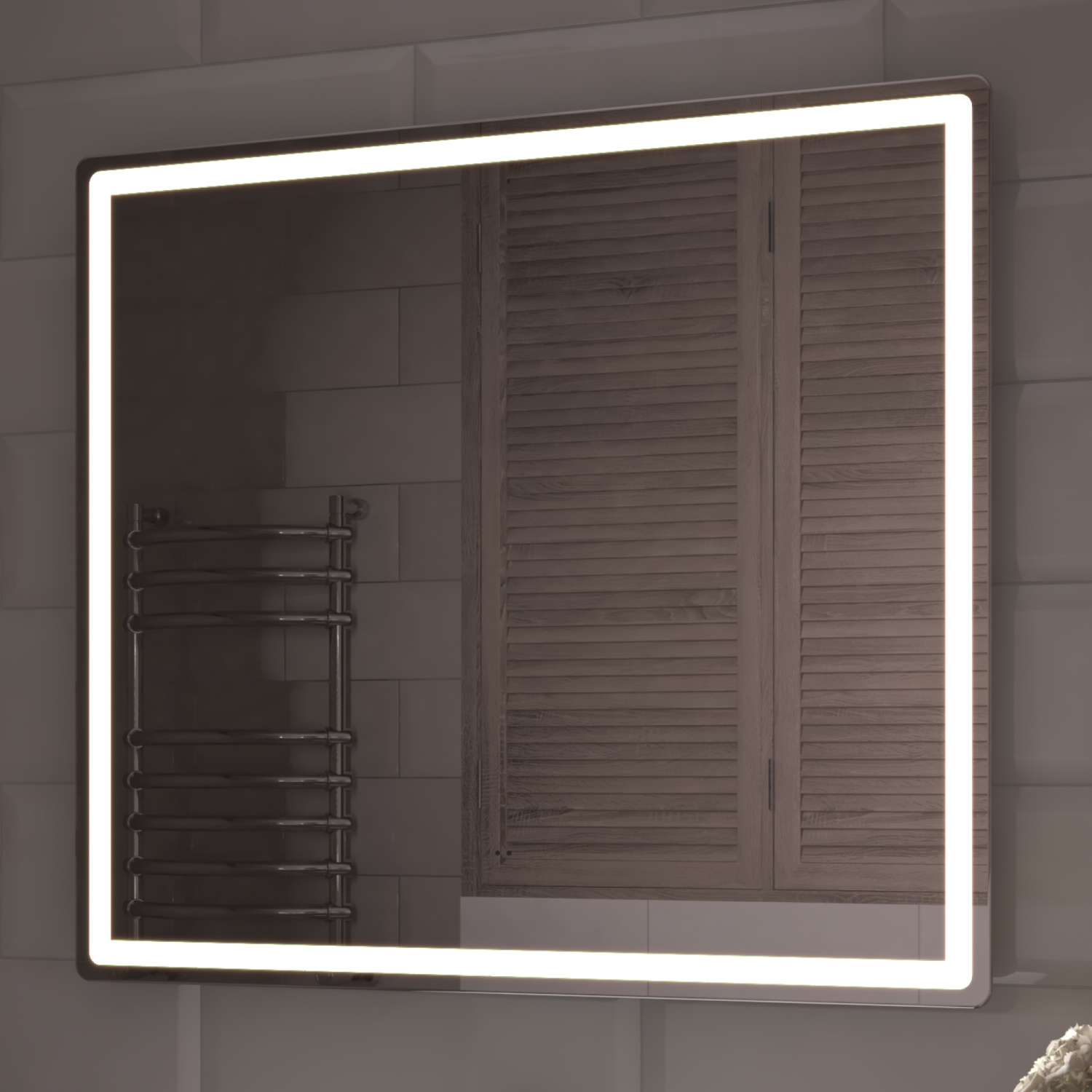 Зеркало Vigo Geometry Comfort 80 свет, сенсор, антизапотевание