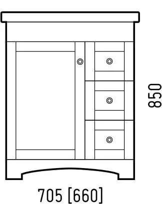 Мебель для ванной Corozo Техас 70 комплект, напольный, белый