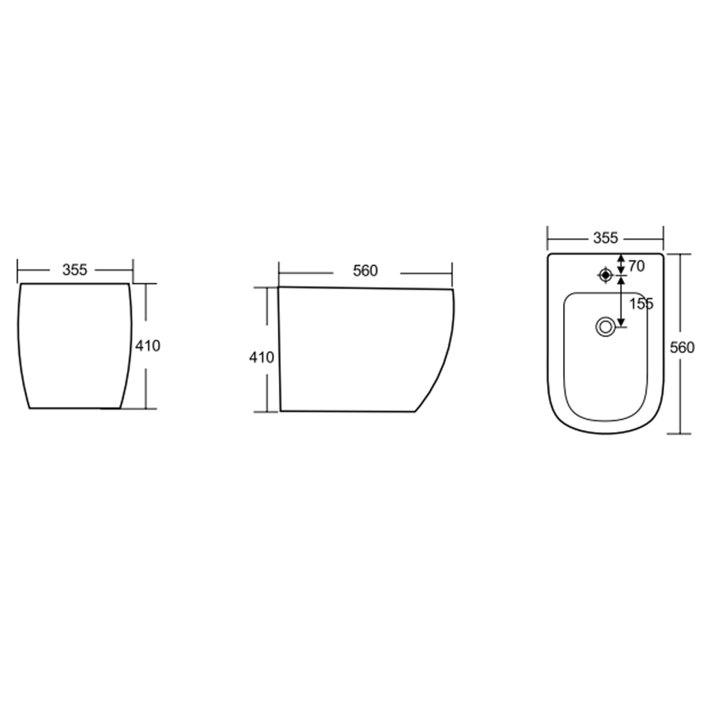 Биде Iberica Blanca Bilbao Bide IB.BLA.B32 напольное, белый