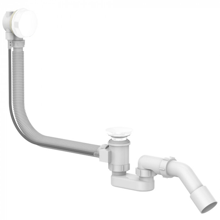 Слив-перелив для ванны полуавтомат Delice DLR000024 никель браш